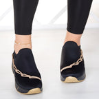 Maggie Altın Streç Zincirli Sneaker