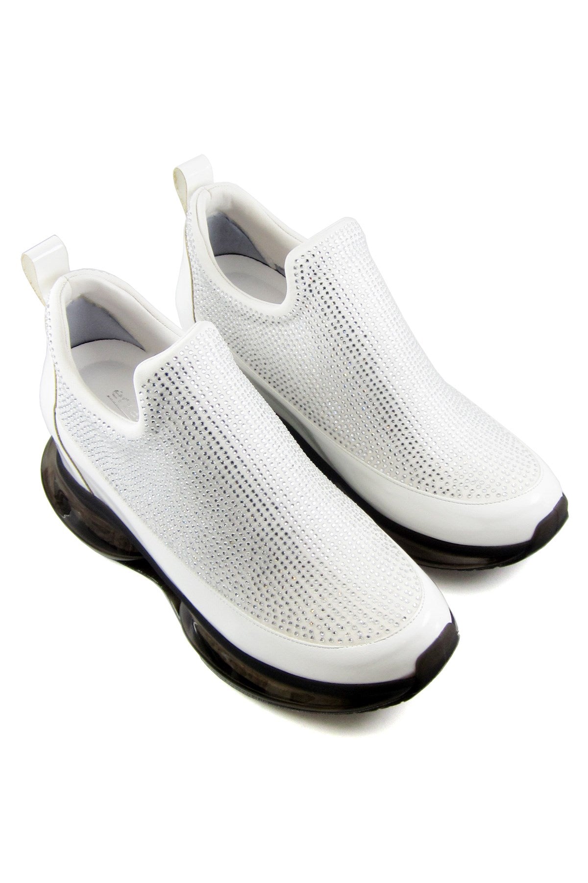 Viviana Beyaz Taşlı Streç Gizli Dolgu Günlük Ayakkabı