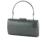 Antrasit Saten Kristal Taşlı Metal Saplı Abiye El Çantası ( ES0015AC )