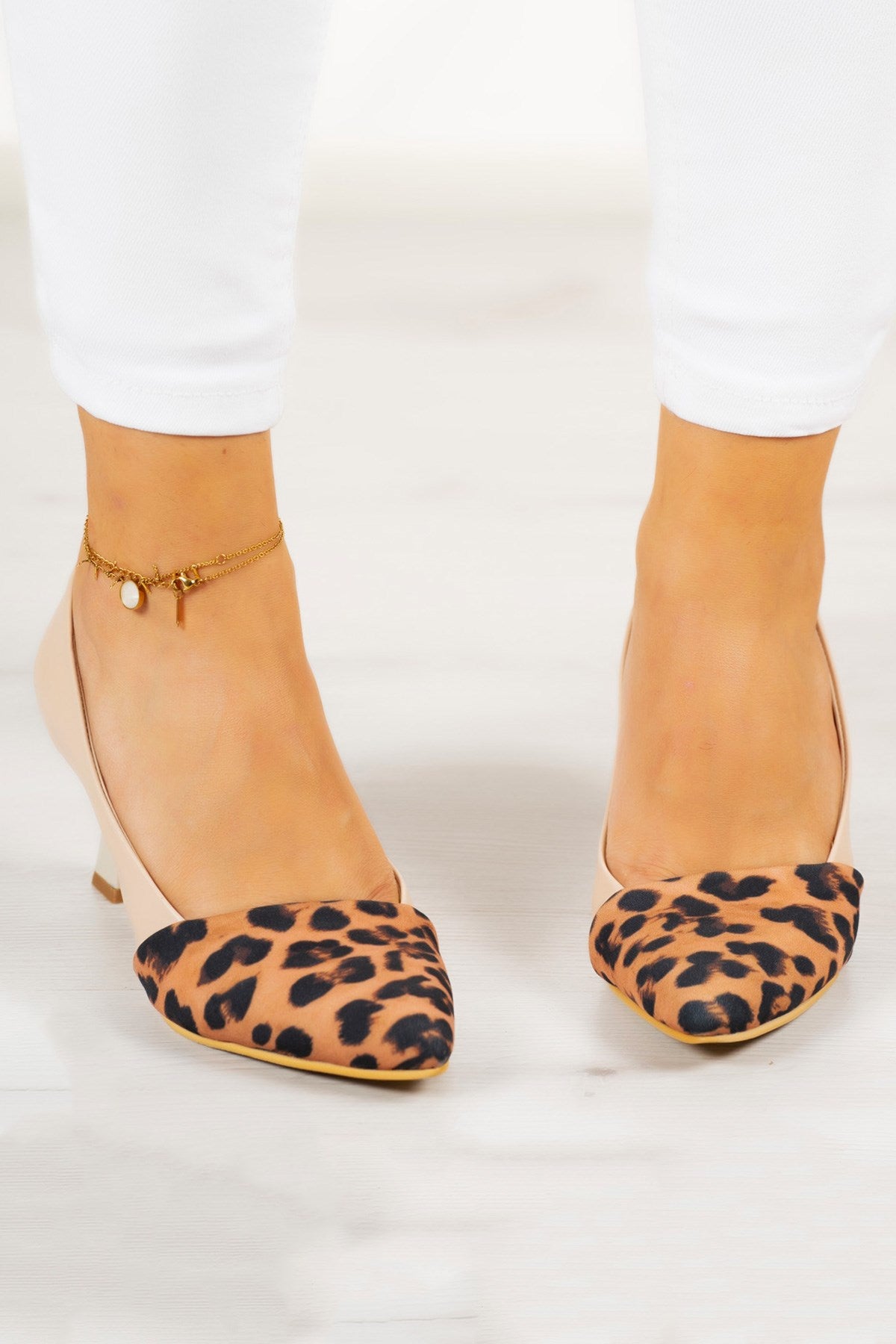 Laura Ten Leopar Topuklu Ayakkabı