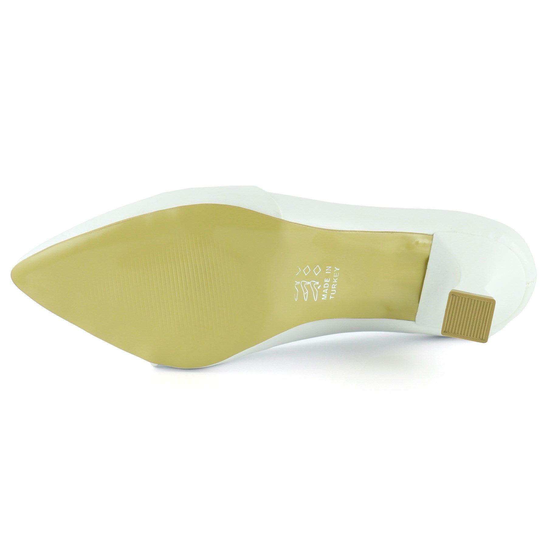 Laura Beyaz Zarif Gelinlik Sivri Burun Topuklu Ayakkabı