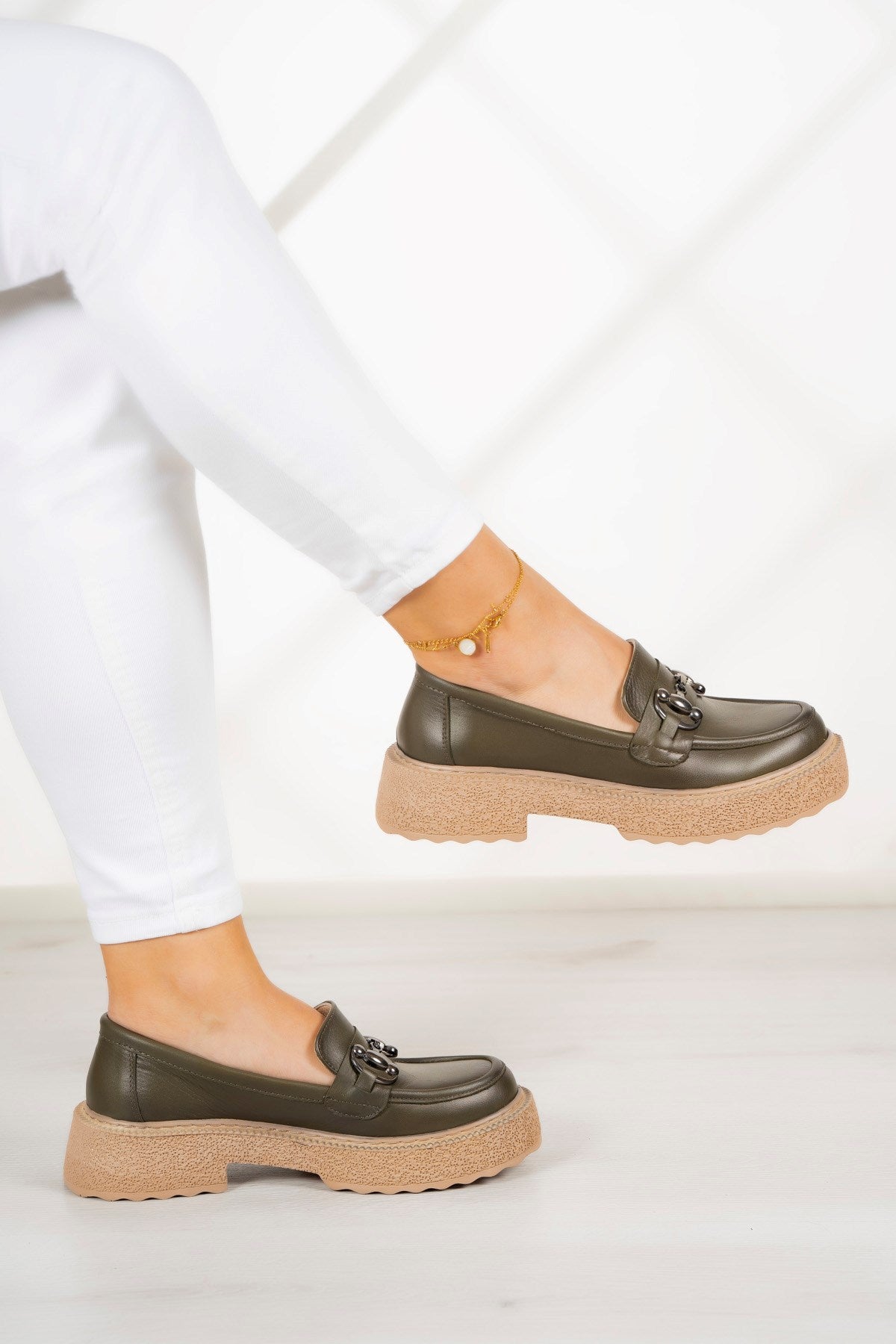 Allison Haki Hakiki Deri Loafer Ayakkabı