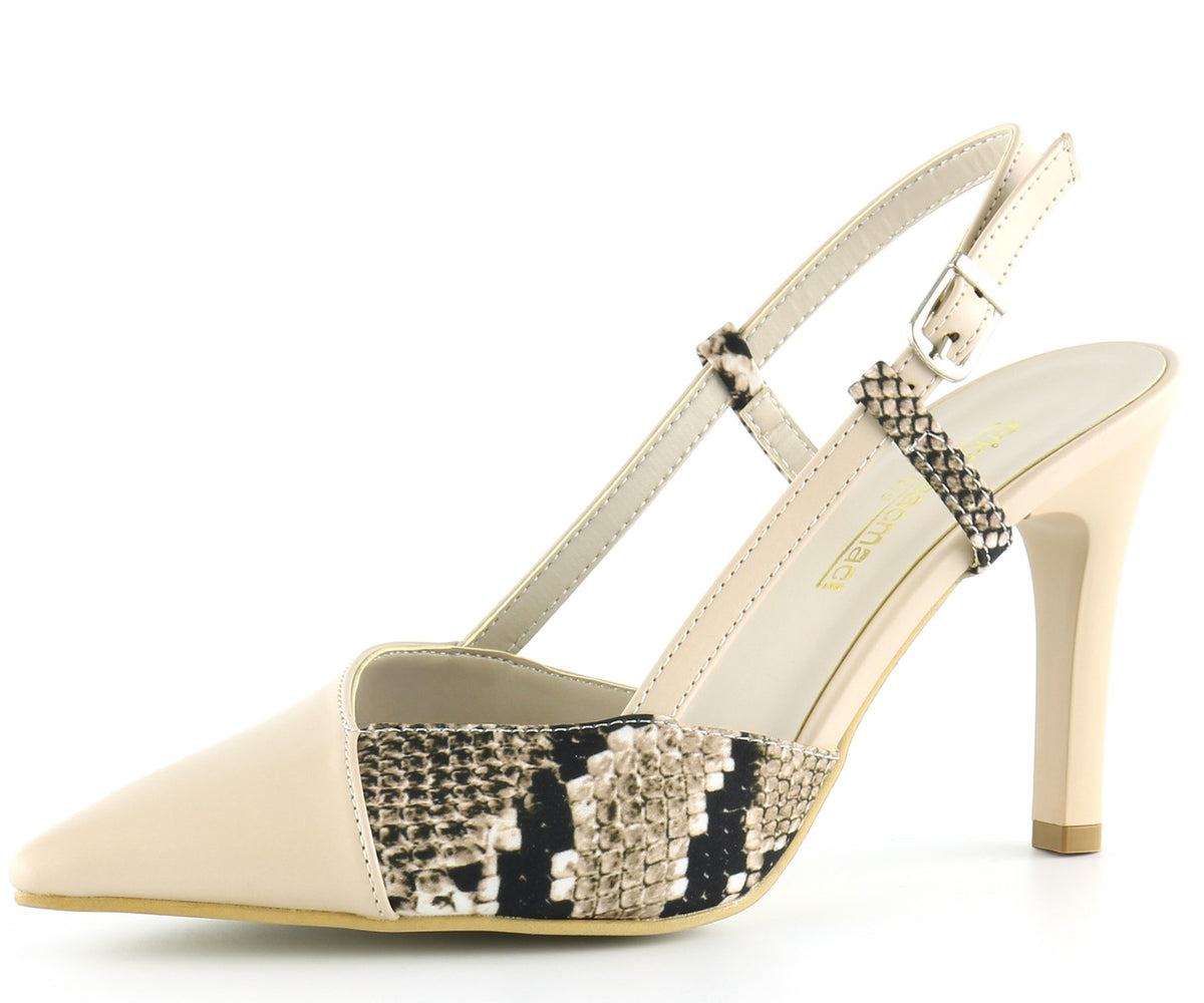 Sacha Ten Yılan Arkası Açık Stiletto