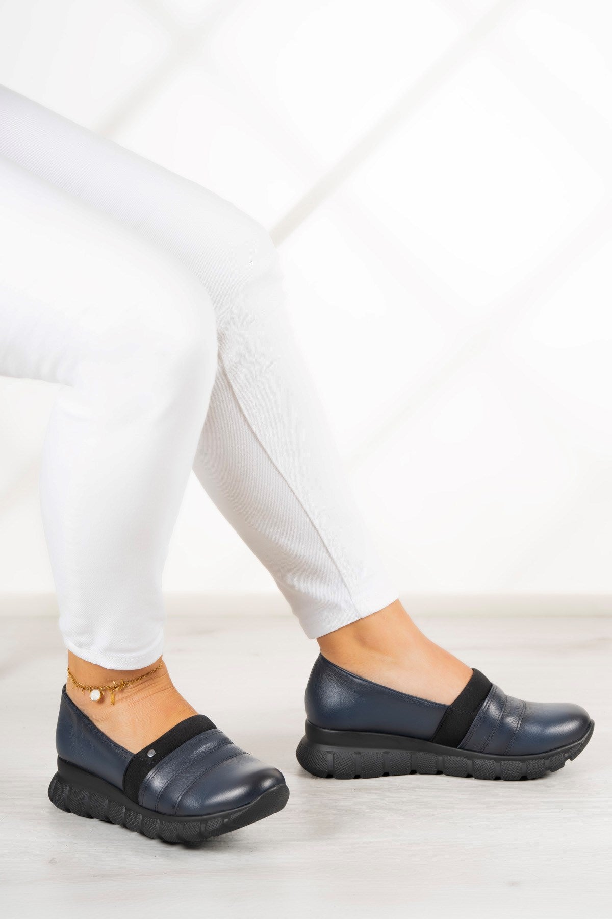 Reagan Lacivert Hakiki Deri Günlük Ayakkabı