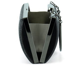 Siyah Saten Kristal Taşlı Metal Saplı Abiye El Çantası ( ES0015AC )