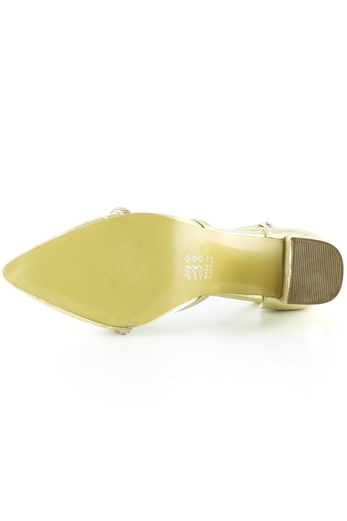 Molly Dore Taşlı Fileli Kalın Topuklu Ayakkabı