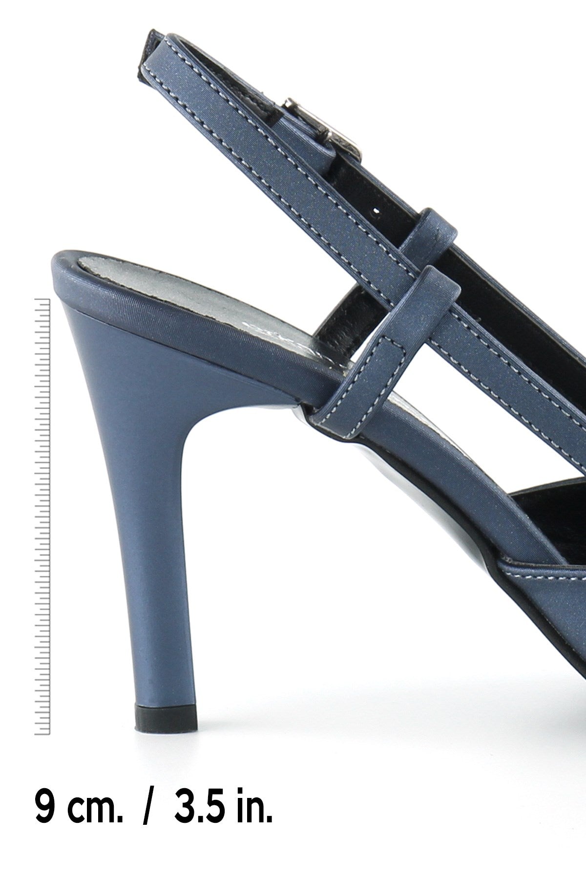 Sacha Lacivert Saten Arkası Açık Abiye Stiletto