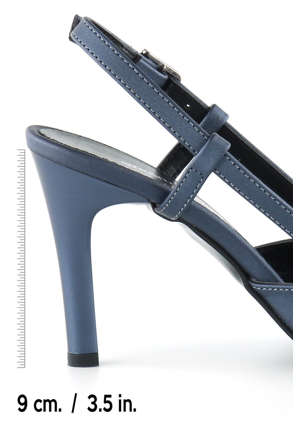 Sacha Lacivert Saten Arkası Açık Abiye Stiletto