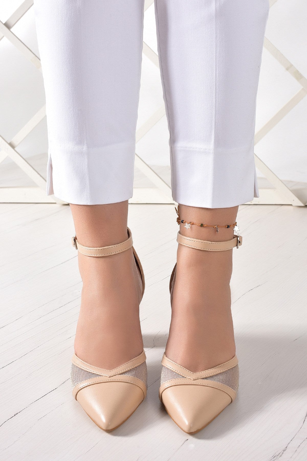 Diana Ten Fileli Kalın Topuklu Ayakkabı