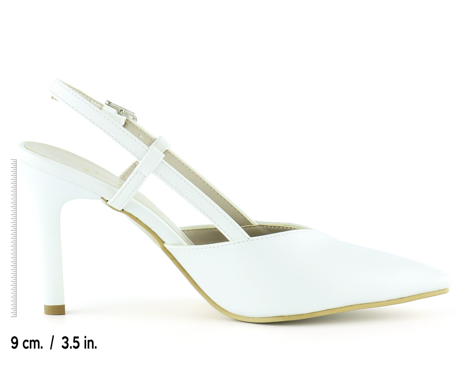 Sacha Beyaz Arkası Açık Stiletto