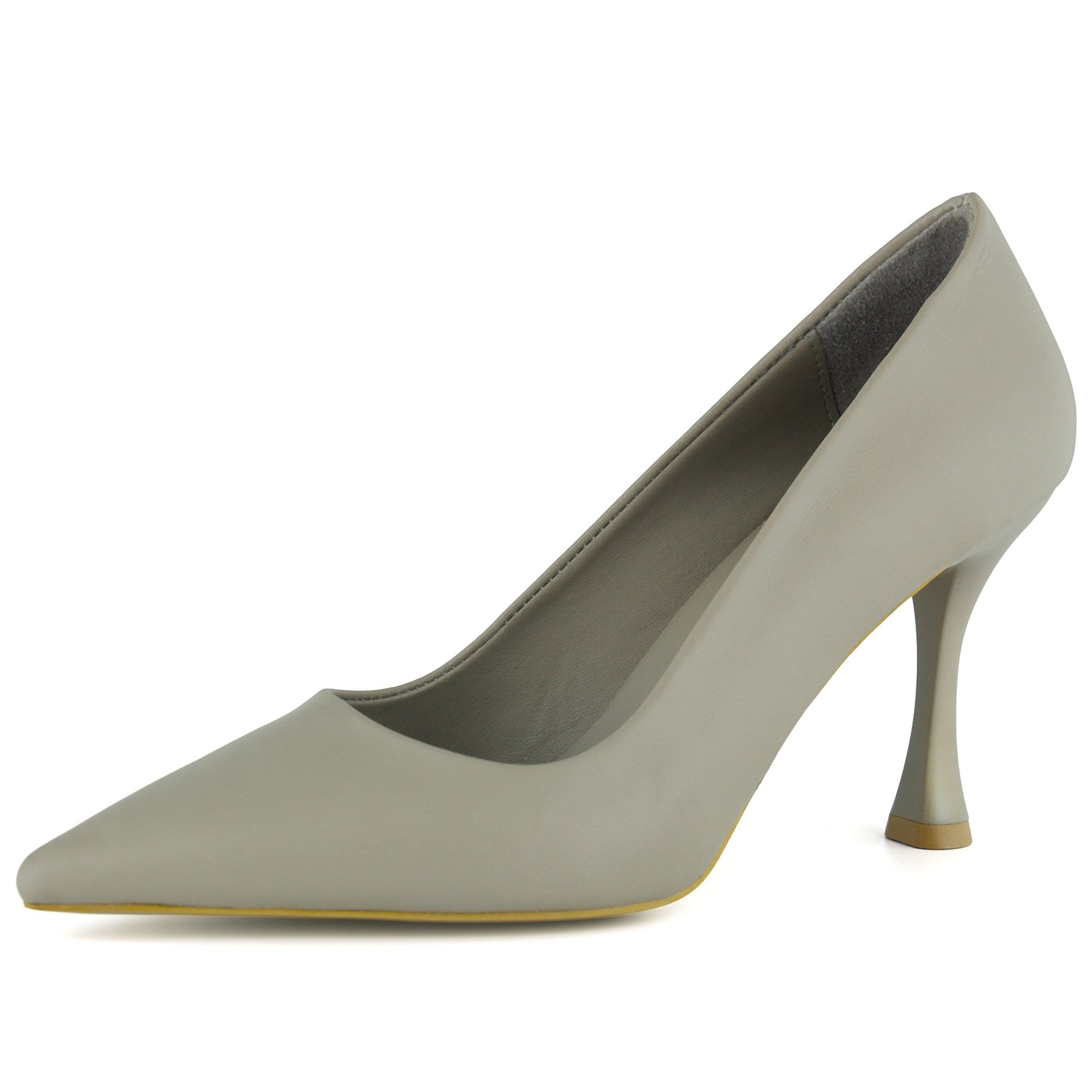 Suzanna Vizon Hakiki Dana Derisi Sivri Burun Klasik İnce Topuklu Ayakkabı