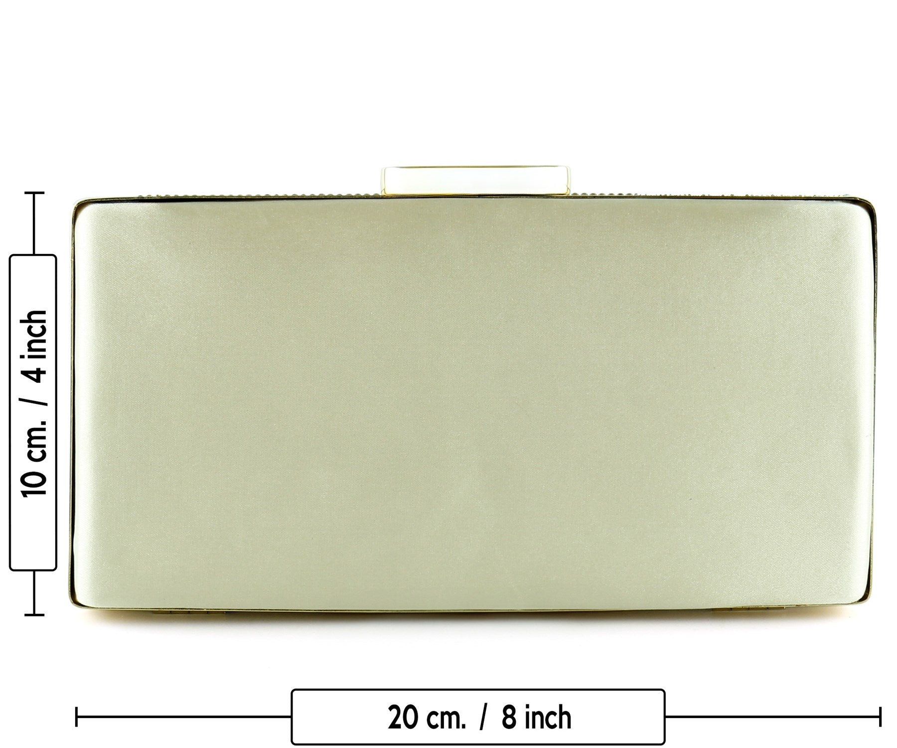 Altın Saten Degrade Kristal Taşlı Metal Saplı Abiye El Çantası ( ES0014AC )