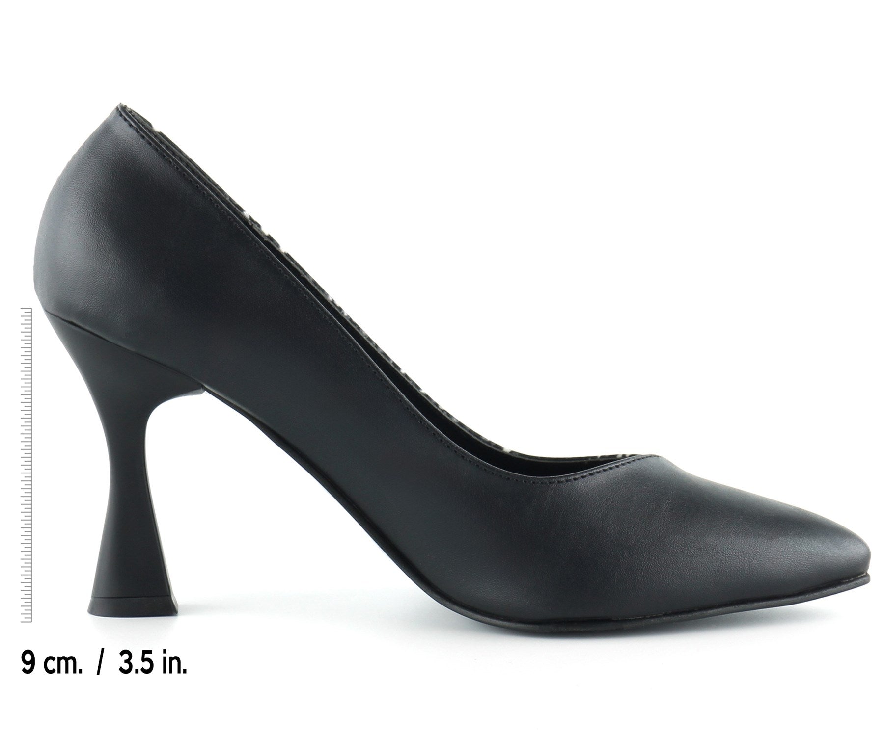 atqılı Plus Siyah Yılan İnce Kadeh Topuklu Klasik Ayakkabı