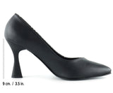 atqılı Plus Siyah Yılan İnce Kadeh Topuklu Klasik Ayakkabı