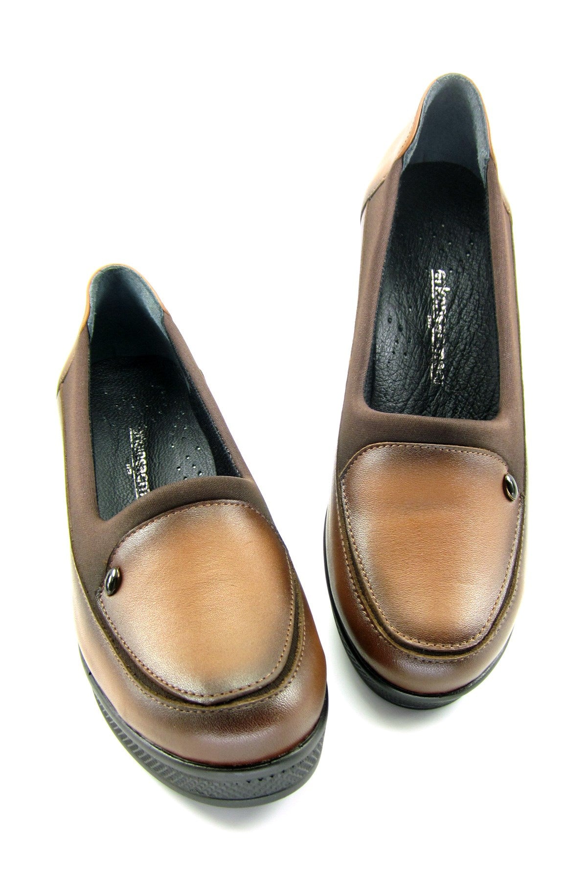 Priscilla Taba Hakiki Deri Dolgu Topuklu Streç Günlük Ayakkabı