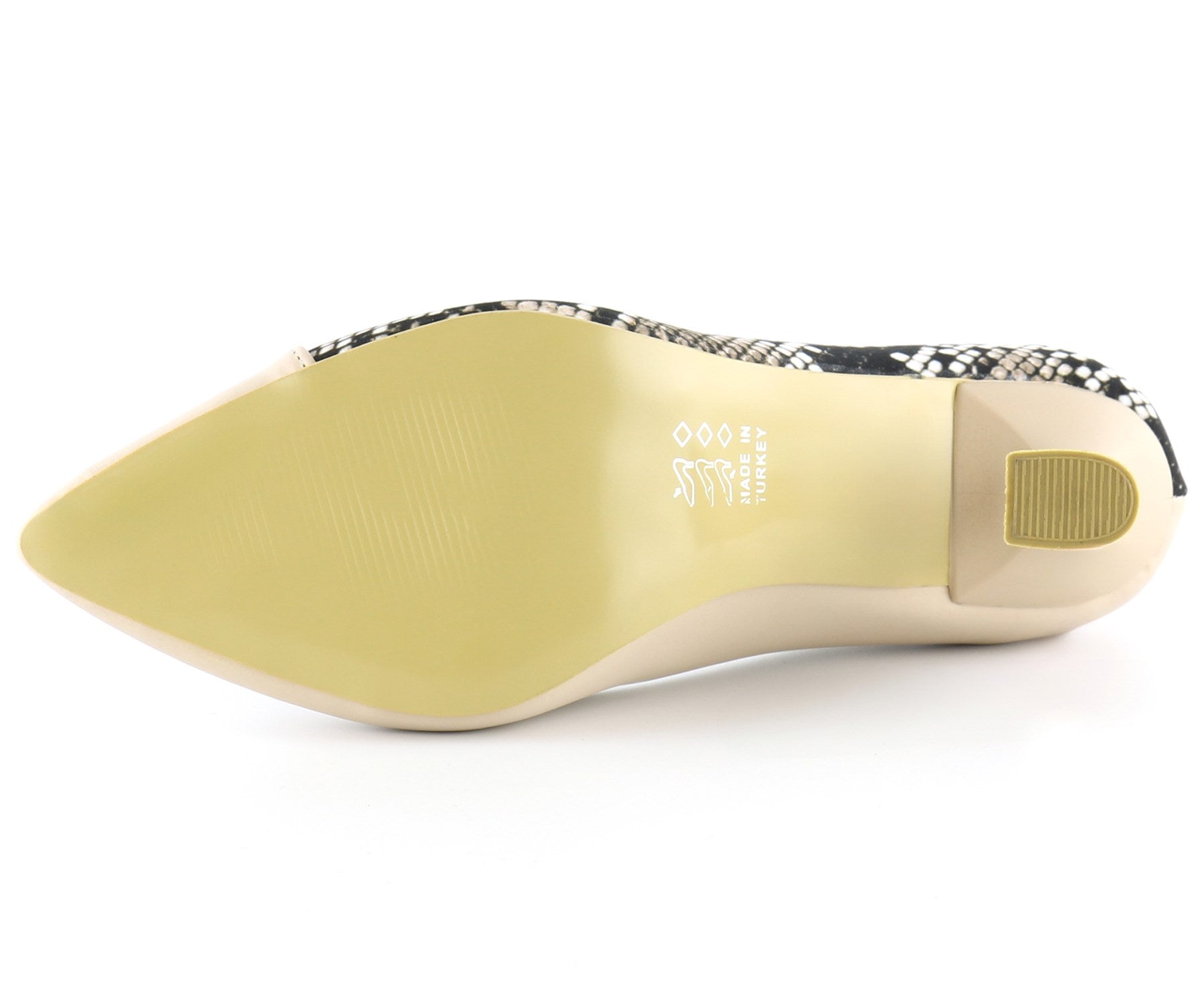 Jatqılı Plus Ten Yılan İnce Kadeh Topuklu Klasik Ayakkabı