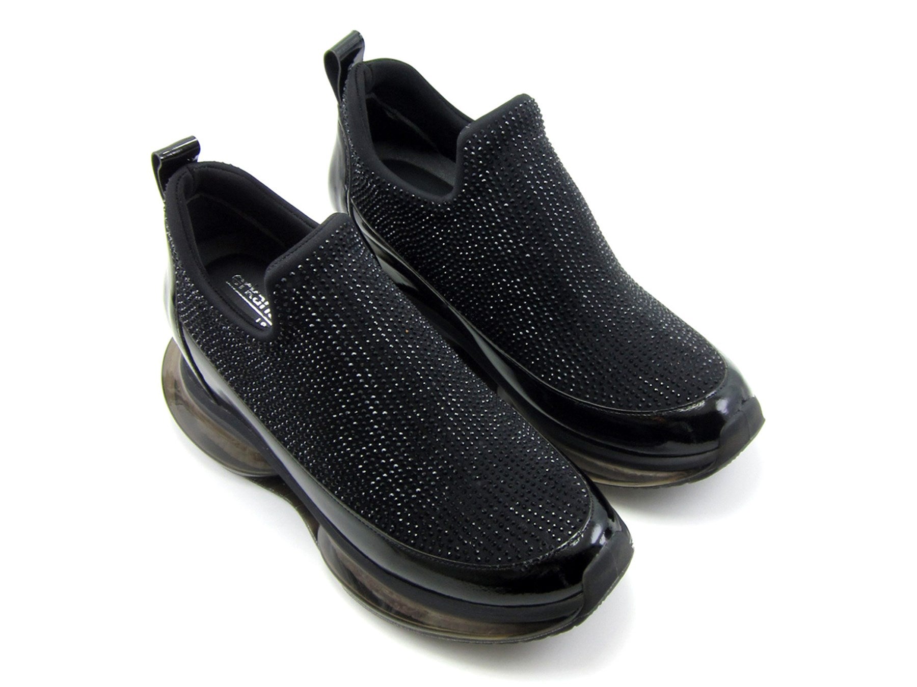 Viviana Siyah Taşlı Streç Gizli Dolgu Günlük Ayakkabı