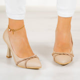 Abby Ten Saten Burma Taşlı Abiye Ayakkabı