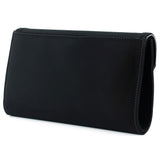 (ES0018AC) Siyah Süet Zincir Askılı Manyetik Kapaklı İç Cepli Zarif Abiye El Çantası