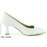 Laura Beyaz Zarif Gelinlik Sivri Burun Topuklu Ayakkabı