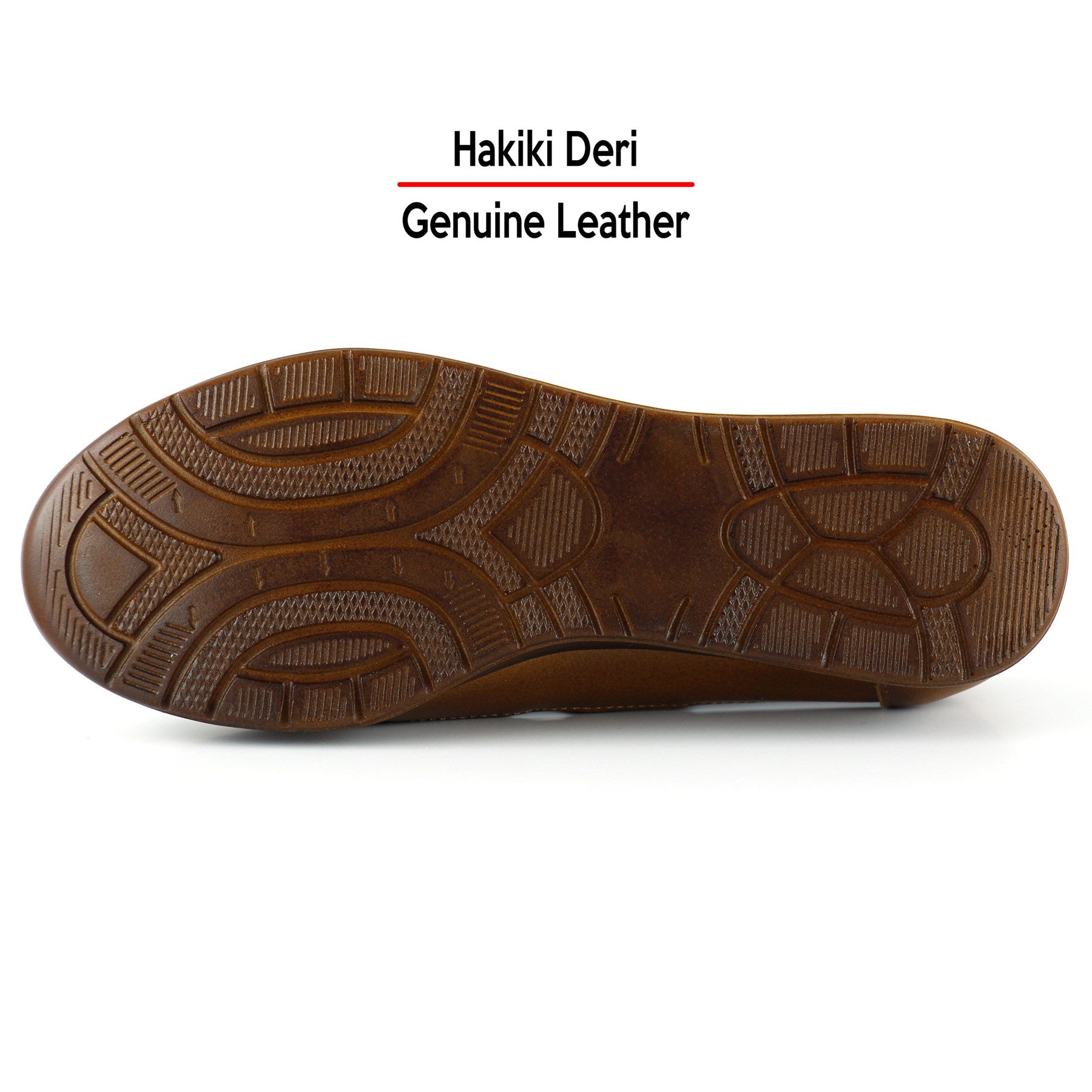 Aida Taba Hakiki Deri Kesik Detaylı Lastikli Slip-On Günlük Ayakkabı