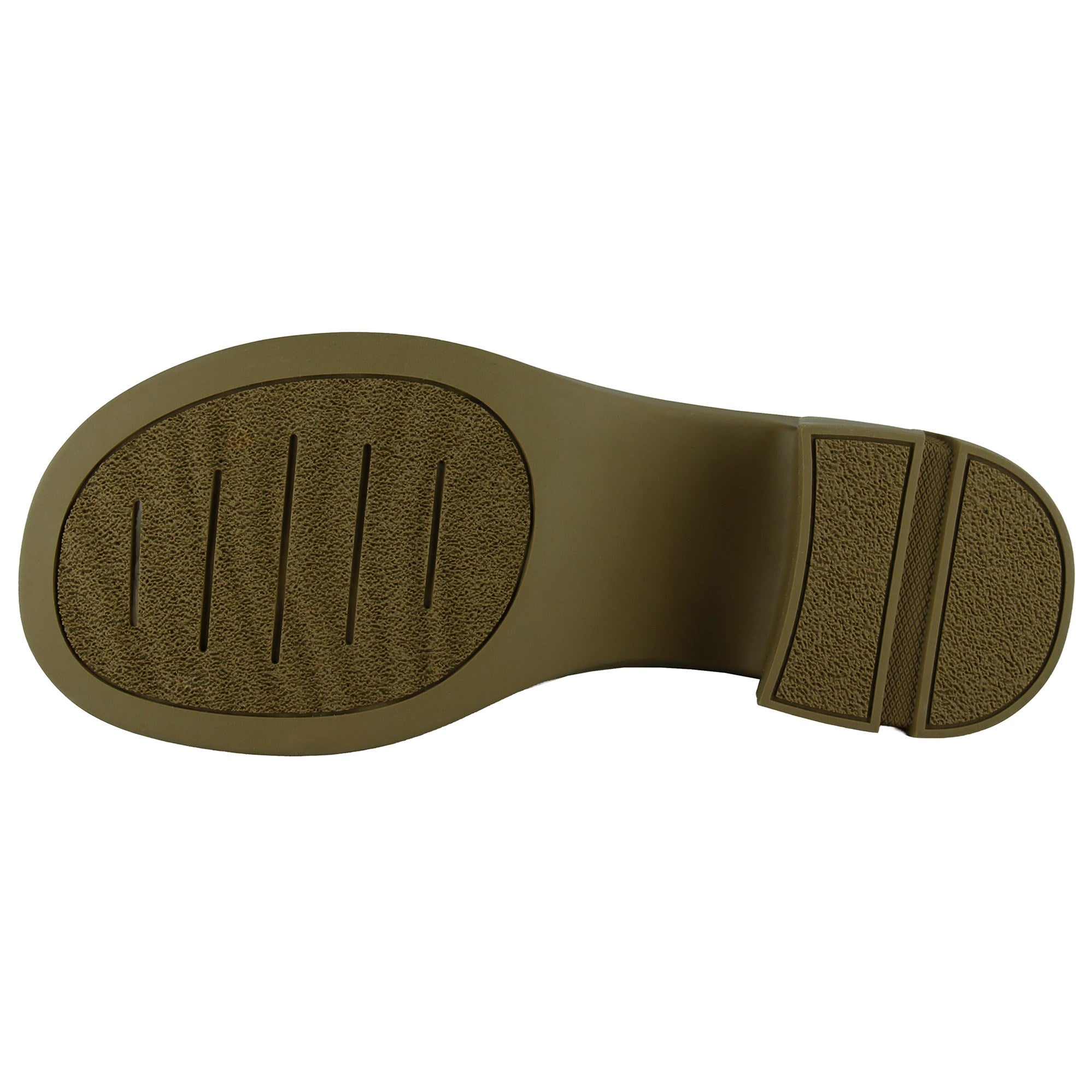 [8079] Bej Rugan Bağcıklı Fermuarlı Kürk Astarlı Yuvarlak Burun Kalın Topuklu Günlük Bot