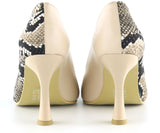 Jatqılı Plus Ten Yılan İnce Kadeh Topuklu Klasik Ayakkabı