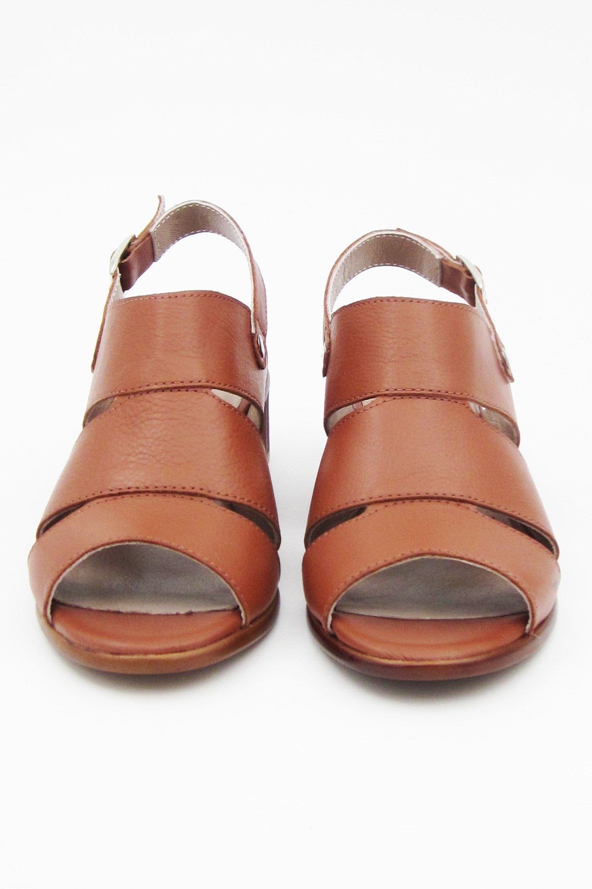 Angela Taba Hakiki Deri Topuklu Sandalet