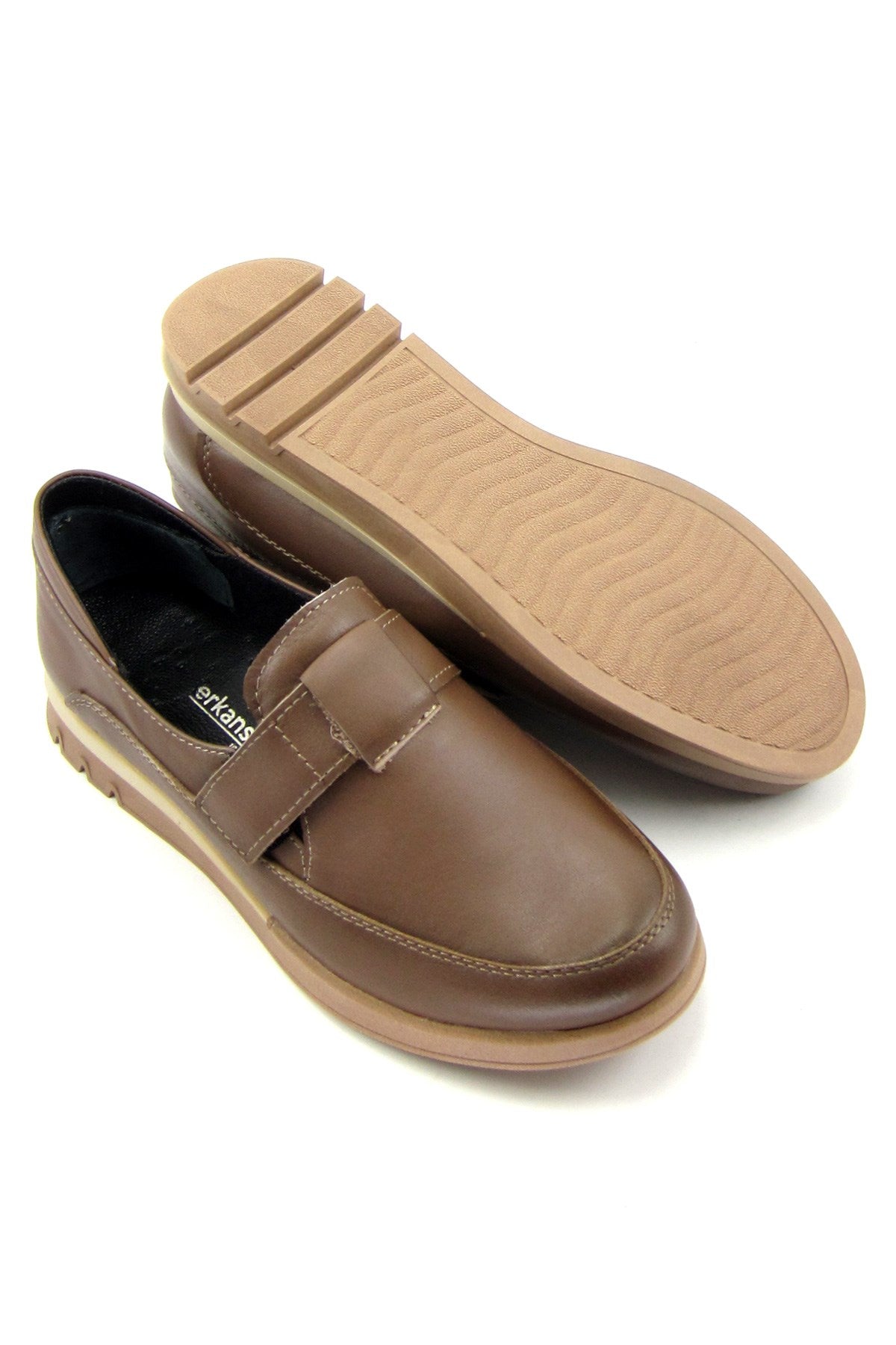 Daniela Kahverengi Hakiki Deri Tokalı Günlük Ayakkabı