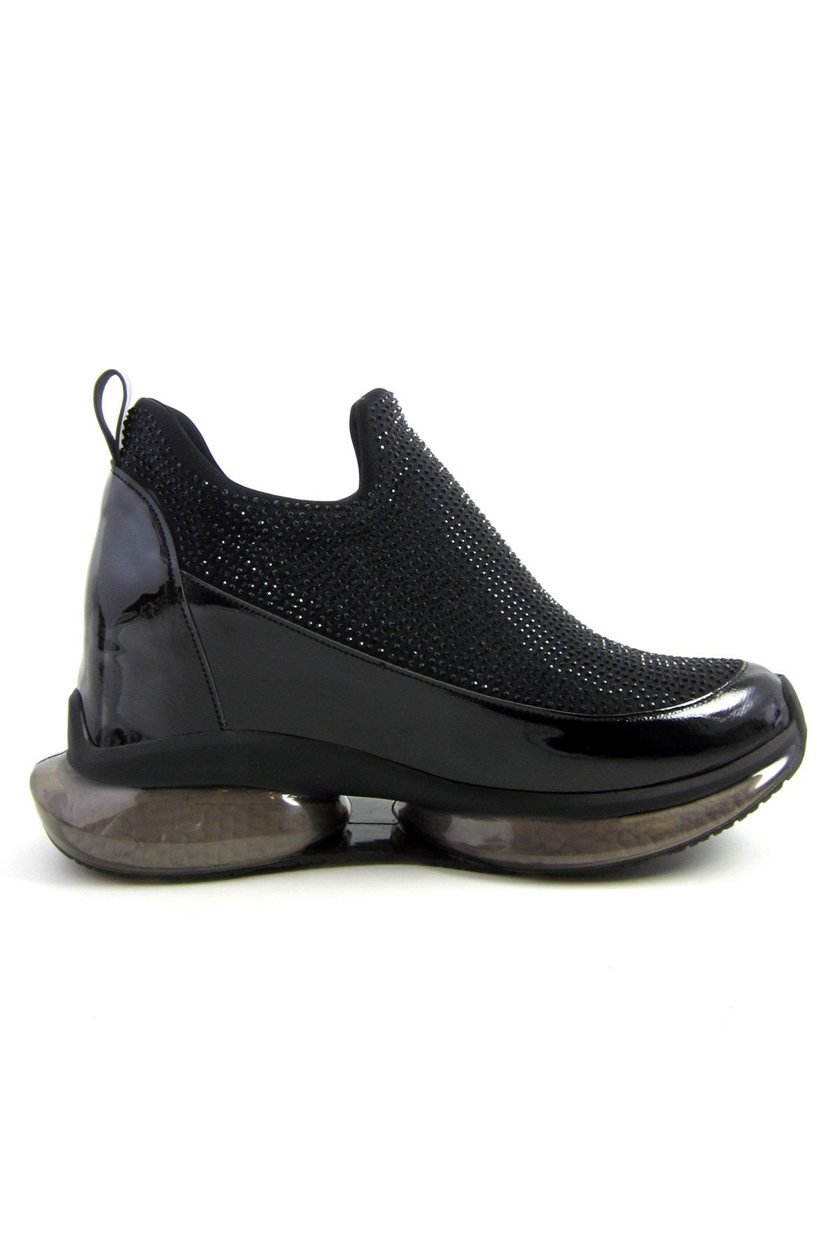 Viviana Siyah Taşlı Streç Gizli Dolgu Günlük Ayakkabı