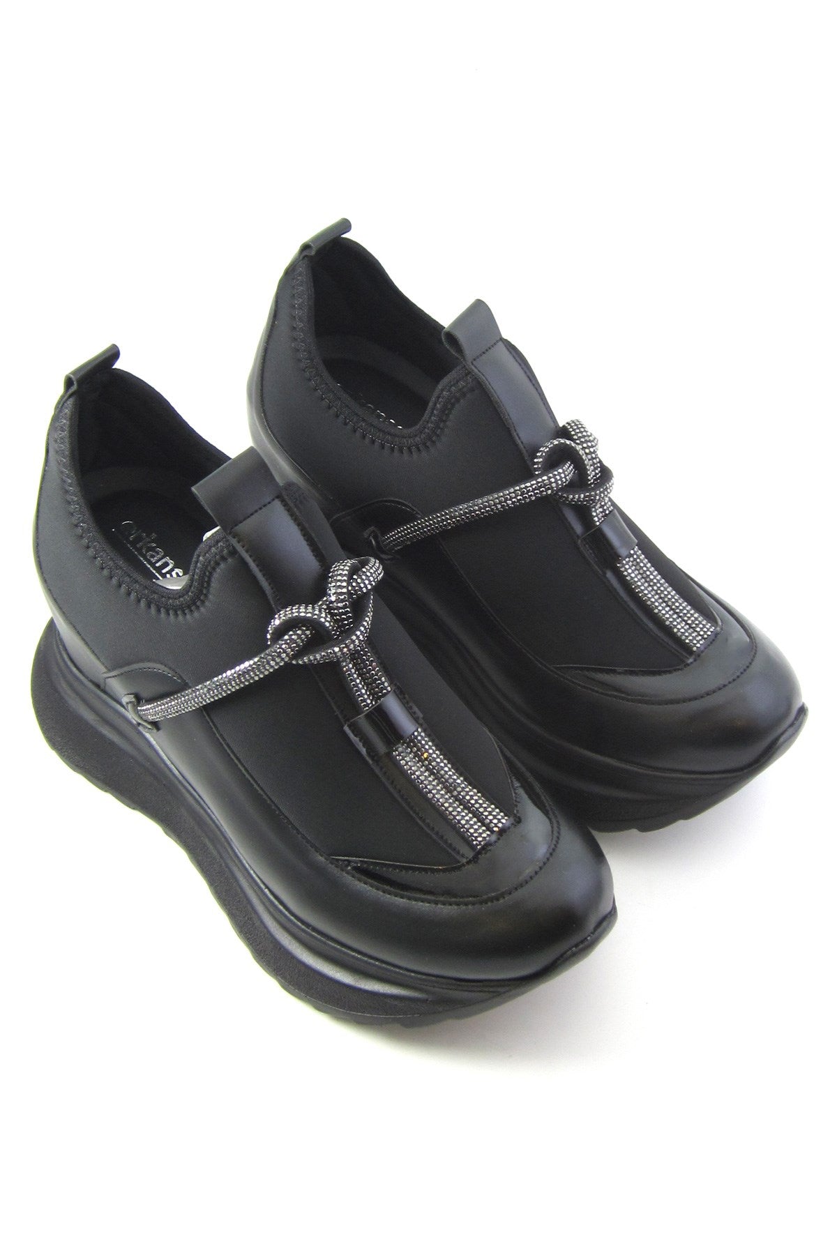 Josefina Siyah Streç Gizli Dolgu Günlük Ayakkabı