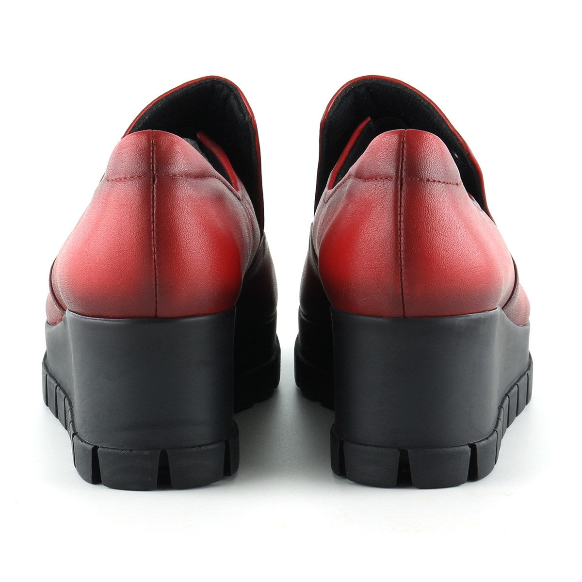 Gloria Kırmızı Hakiki Deri Dolgu Topuklu Günlük Ayakkabı