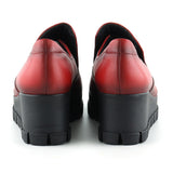 Gloria Kırmızı Hakiki Deri Dolgu Topuklu Günlük Ayakkabı