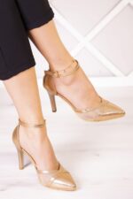 Liana Bronz Kaplama Fileli Stiletto 9 cm.
