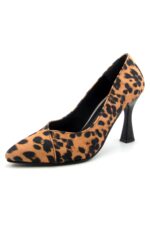 Jatqılı Exclusive Leopar Kadeh Topuklu Ayakkabı