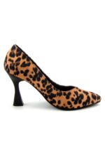 Jatqılı Exclusive Leopar Kadeh Topuklu Ayakkabı