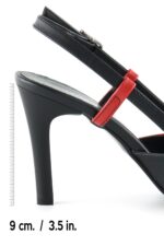 Sacha Siyah Kırmızı Arkası Açık Stiletto